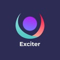 Exciter - Aesthetic Round Gradient Luxury Visual Identity Royalty Free Stock Photo