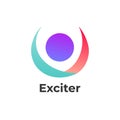 Exciter - Aesthetic Round Gradient Luxury Visual Identity Isolated Royalty Free Stock Photo
