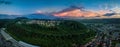 Exciting colorful sunset at Albstadt in germany