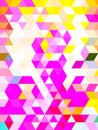 An exciting geometric illustration of designing pattern of colorful squares