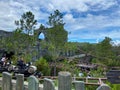 The exciting Hagrid`s Magical Creatures roller coaster ride at Universal Studios in Orlando, FL