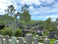 The exciting Hagrid`s Magical Creatures roller coaster ride at Universal Studios in Orlando, FL