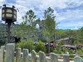 The exciting Hagrid`s Magical Creatures roller coaster ride at Universal Studios in Orlando, FL
