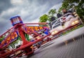 Exciting ride on a funfair