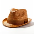 Exciting Texture Brown Hat With Shiny Bumpy Surface