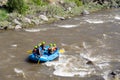 Exciting whitewater rafting adventure in Colorado, USA. Royalty Free Stock Photo