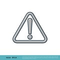 Exclamation, Attention Sign Icon Vector Logo Template Illustration Design. Vector EPS 10 Royalty Free Stock Photo