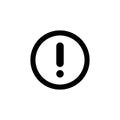 Exclamation button icon and simple flat symbol for website,mobile,logo,app,UI