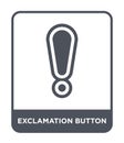 exclamation button icon in trendy design style. exclamation button icon isolated on white background. exclamation button vector