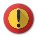 Exclamation Danger Alert sign label illustration