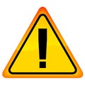 Exclamation danger sign