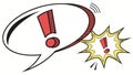 Exclamation Mark Burst in Comic Speech Bubble, Dynamic Pop Art, vector design Generative AI Royalty Free Stock Photo