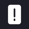 Exclamation mark dark mode glyph ui icon