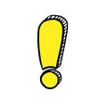 Exclamation mark doodle Royalty Free Stock Photo