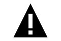 exclamation mark flat icon black minimalistic warning symbol art app web sign