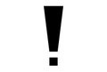 exclamation mark flat icon black minimalistic warning symbol art app web sign