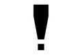 exclamation mark flat icon black minimalistic warning symbol art app web sign