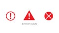 Exclamation mark. Exclamation mark. Hazard warning symbol. Flat design style. Error, warning or caution sign icon Royalty Free Stock Photo