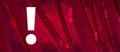 Exclamation mark icon Abstract design bright red banner background Royalty Free Stock Photo