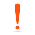 Exclamation mark icon, danger point symbol. Alert security vector sign Royalty Free Stock Photo