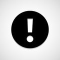 Exclamation mark icon great for any use. Vector EPS10. Royalty Free Stock Photo