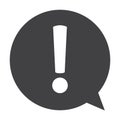 Exclamation mark icon. Hazard warning symbol. Attention sign icon. Vector. Royalty Free Stock Photo