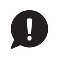 Exclamation mark icon. Hazard warning symbol. Attention sign icon. Vector. Royalty Free Stock Photo