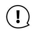 Exclamation mark icon vector. Attention sign symbol. Warning alert icon Royalty Free Stock Photo