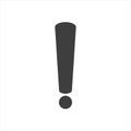 Exclamation mark icon on a white background. Vector illustration EPS10 Royalty Free Stock Photo