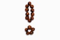The exclamation mark is lined with hazelnut on white background, with a place for the text