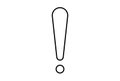 exclamation mark outline icon black error symbol warning sign art