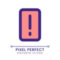 Exclamation mark pixel perfect RGB color ui icon Royalty Free Stock Photo