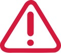 Exclamation mark in red warning sign Royalty Free Stock Photo