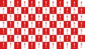 Exclamation mark on a red and white checkers box Royalty Free Stock Photo