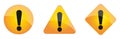 Exclamation mark set icons in flat style Royalty Free Stock Photo