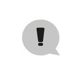 Exclamation mark sign icon. Attention speech bubble symbol. Information, Report and Calendar signs. Royalty Free Stock Photo