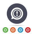 Exclamation mark sign icon. Attention symbol. Royalty Free Stock Photo