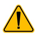 Exclamation mark symbol,Warning Dangerous icon on white background