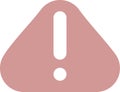 Exclamation mark in triangular frame. Attention icon, warning sign, symbol of danger or caution Royalty Free Stock Photo