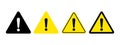 Exclamation mark warning attention vector icon Royalty Free Stock Photo