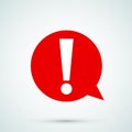 Exclamation mark warning attention vector icon Royalty Free Stock Photo