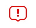 Exclamation mark warning sign in red framework Royalty Free Stock Photo