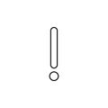 Exclamation point icon. Thin line icon for website design and development, app development. Premium icon Royalty Free Stock Photo