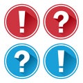 Exclamation point and question mark. Vector illustration Royalty Free Stock Photo