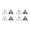 Exclamation point warning sign icon set Royalty Free Stock Photo