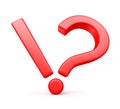 Exclamation-Question mark Royalty Free Stock Photo