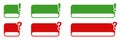 Exclamation and Question Marks for Alert and Notification Box Attention. Text banner and important frame. Green and Red Royalty Free Stock Photo