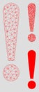 Exclamation Sign Vector Mesh Network Model and Triangle Mosaic Icon Royalty Free Stock Photo