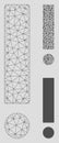 Exclamation Sign Vector Mesh Network Model and Triangle Mosaic Icon Royalty Free Stock Photo
