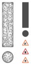 Exclamation Sign Web Vector Mesh Illustration Royalty Free Stock Photo